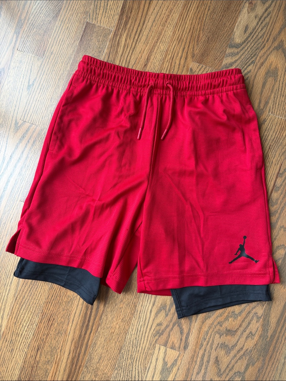 NWOT never worn boys Jordan Basketball Shorts with Black compression under layer